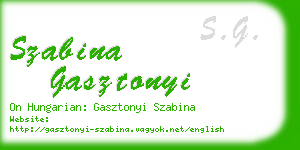 szabina gasztonyi business card